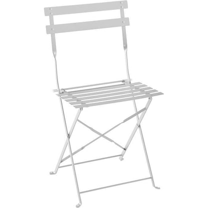 Bistroset - Tuinset - Klaptafel + 2 stoelen - Structuur: staal - Kleur: grijs