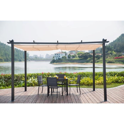 Aluminium pergola CORDOBA - Ecru - 4 x 3m