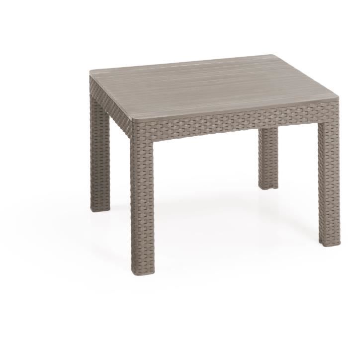 Tuinmeubelen - Gemaakt van gevlochten imitatie rattanhars - Allibert door Keter - 4 personen - Sanremo - Cappuccino