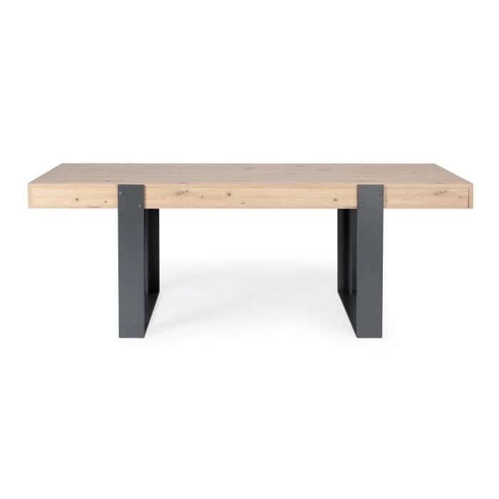 Eettafel - Vakman eiken en Shadow Grey decor - L 223,9 x D 93 x H 78,6 cm - LOFT