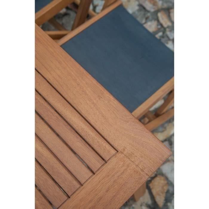 Tuinset 6 personen - Uitschuifbare tafel 120-180 x 80 cm + 6 textileen stoelen - FSC Eucalyptushout