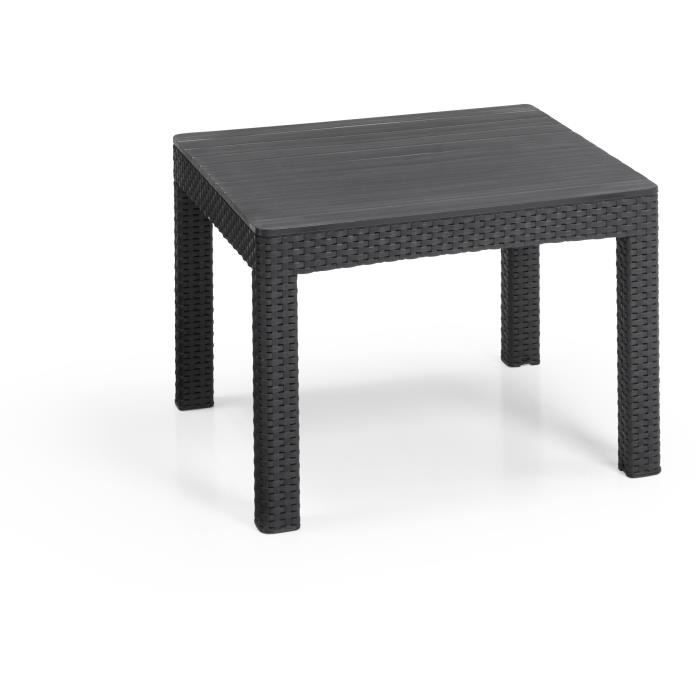 ALLIBERT deur KETER - SanRemo 5-zits hoekbank van gevlochten rotan imitatie met salontafel - grafietgrijs