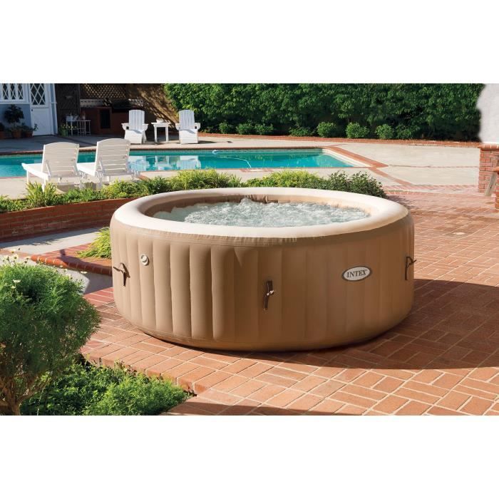 INTEX Opblaasbare Spa - Sahara - 196 x 71 cm - 4 plaatsen - Rond - 28426FR + LED sfeerverlichting
