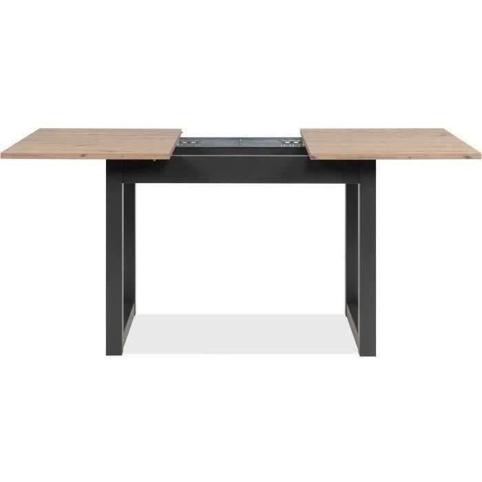 Denver 80B uitschuifbare tafel - 120-160 x 75 x 80 cm - Artisan eiken / antraciet decor - 1 verlengstuk van 40 cm inbegrepen - 8 personen