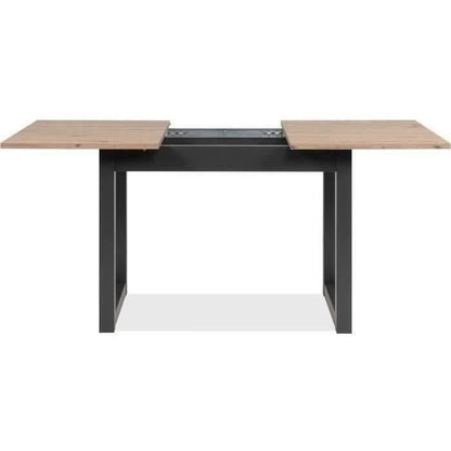 Denver 80B uitschuifbare tafel - 120-160 x 75 x 80 cm - Artisan eiken / antraciet decor - 1 verlengstuk van 40 cm inbegrepen - 8 personen