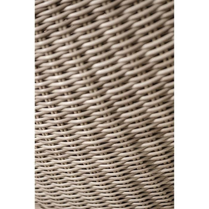 Lage tuinset - Grijs - Luxe half rond gevlochten hars - DCB GARDEN - 5 zitplaatsen - ISA