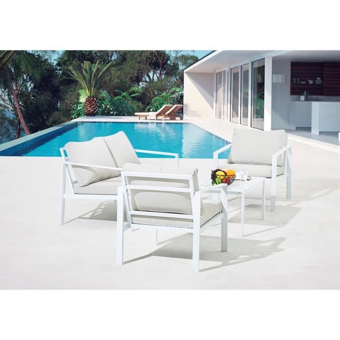 FIRA tuinmeubelen - Aluminium - 4 personen met kussens