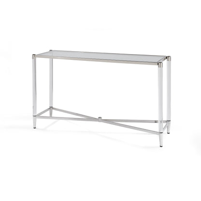 Marilyn Glas, Acryl en gepolijst roestvrijstalen console tafel