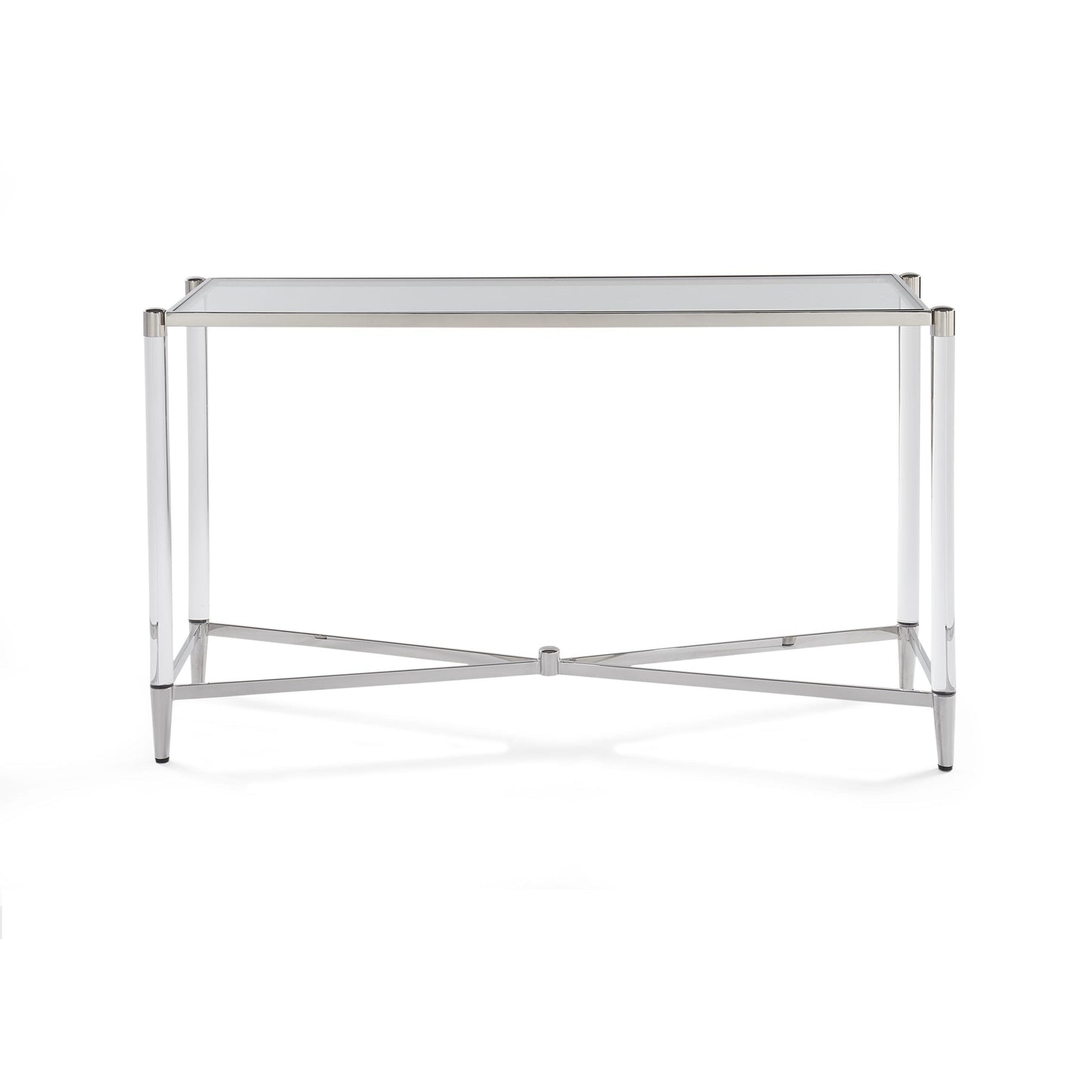 Marilyn Glas, Acryl en gepolijst roestvrijstalen console tafel