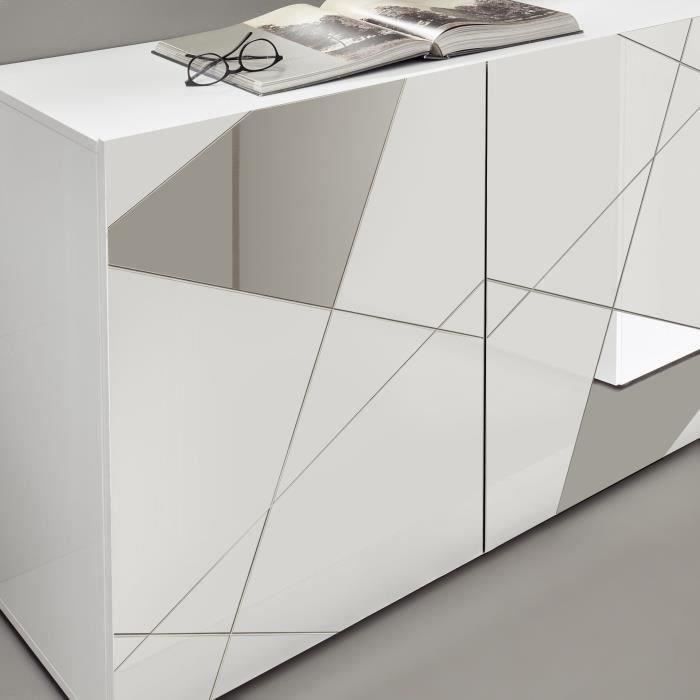 Tv-meubel - Briljant gelakt wit met spiegelschermafwerking - L181 x D43 x H57 cm - Victory