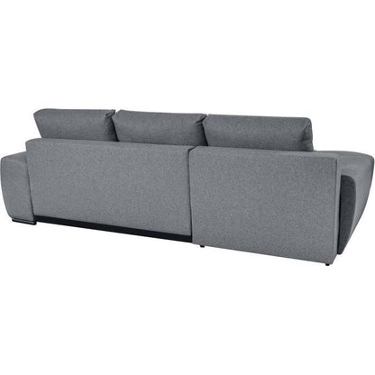 CABELLO converteerbare hoekbank in grijze stof - LOUNGITUDE - Rechte hoek - Occasioneel - 140 x 210 cm
