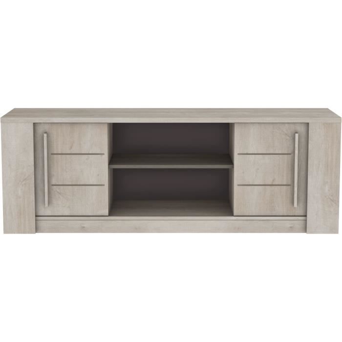 ANTIBES woonkamermeubelset: Salontafel + TV-meubel + Dressoir - Champagne eiken en betondecor
