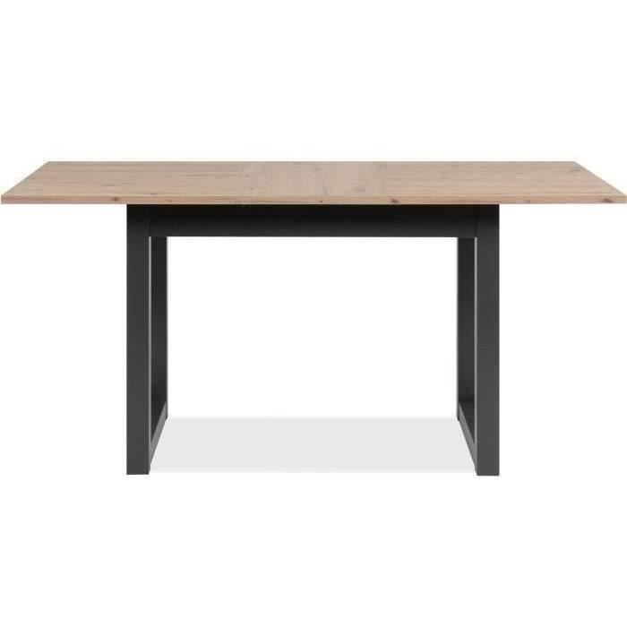 Denver 80B uitschuifbare tafel - 120-160 x 75 x 80 cm - Artisan eiken / antraciet decor - 1 verlengstuk van 40 cm inbegrepen - 8 personen