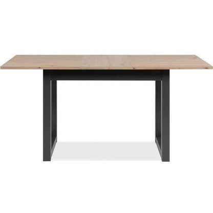 Denver 80B uitschuifbare tafel - 120-160 x 75 x 80 cm - Artisan eiken / antraciet decor - 1 verlengstuk van 40 cm inbegrepen - 8 personen