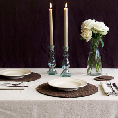 Gerookte kurken placemat Ø 32 cm Set van 2 stuks
