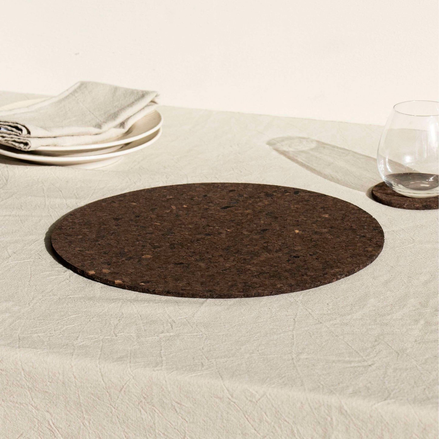 Gerookte kurken placemat Ø 32 cm Set van 2 stuks