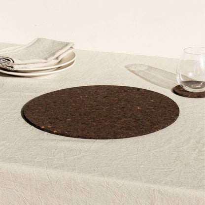Gerookte kurken placemat Ø 32 cm Set van 2 stuks