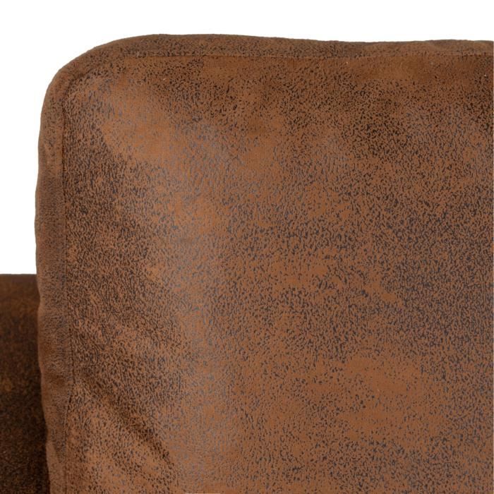 PAUL 4-zits hoekbank - Vintage bruine stof - Hedendaags - L 215 x D 140 cm