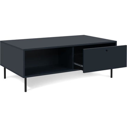 Salontafel - CARACAS 55A - Marineblauw - 2 lades, 2 nissen - 110 x 40 x 60 cm