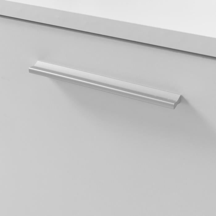 Lage dressoir 4 deuren 3 laden - Mat wit - L 179 x D 42 x H 74,5 cm