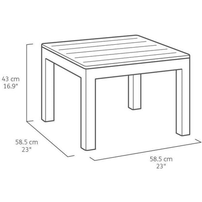 Tuinmeubelen - Gemaakt van gevlochten imitatie rattanhars - Allibert door Keter - 4 personen - Sanremo - Cappuccino