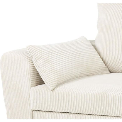 MAX Omkeerbare hoekbank - 3 zitplaatsen - Stof Lincoln Beige - Opbergruimte - 240 x 143 x 85 cm
