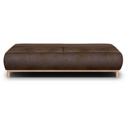 MIKA 3-zits slaapbank - Donkerbruin vintage leder - Opbergruimte - 192 x 84 x 93 cm