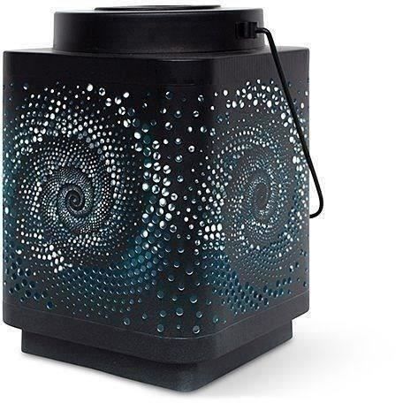 Lantaarn op zonne-energie - GARDEN ID Attract - Blauw 11 x 11 h15 cm - 6 tot 8 uur autonomie - Mobiel - Aan/uit knop.