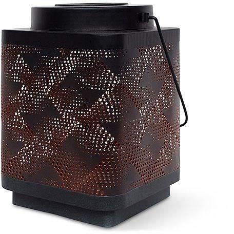 Lantaarn op zonne-energie - GARDEN ID Attract - Oranje 11 x 11 h15 cm - 6 tot 8 uur autonomie - Mobiel - Aan/uit knop.