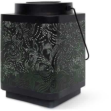 Lantaarn op zonne-energie - GARDEN ID Attract - Groen 16 x 16 h23 cm - 6 tot 8 uur autonomie - Mobiel - Aan/uit knop.