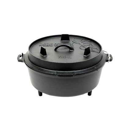 Dutch Oven Gietijzer met Pootjes Outdoor 6,1 Liter