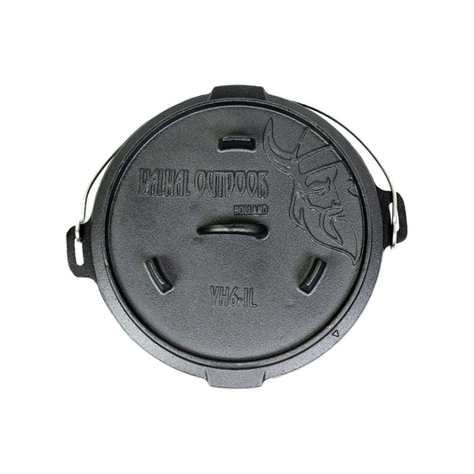 Dutch Oven Gietijzer met Pootjes Outdoor 6,1 Liter