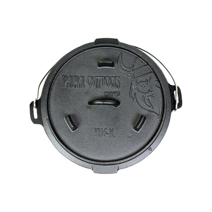 Dutch Oven Gietijzer met Pootjes Outdoor 6,1 Liter