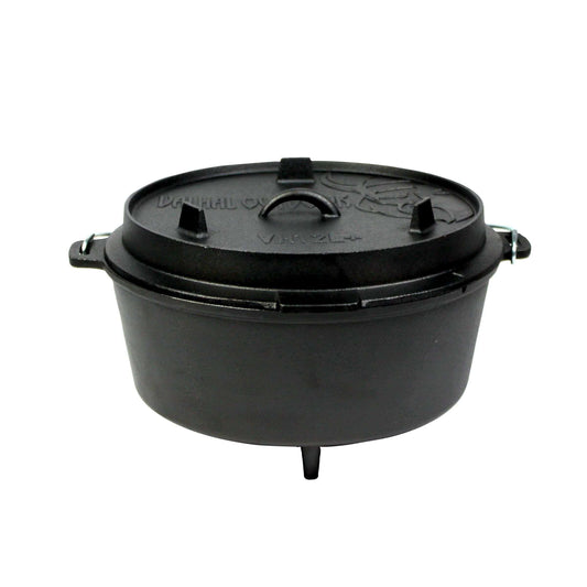 Dutch Oven Gietijzer met Pootjes Outdoor 12 Liter