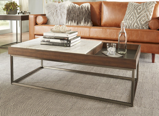 Ennis salontafel in bruin sabel