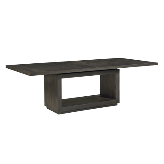 Rechthoekige eettafel Oxford in basalt grijs.