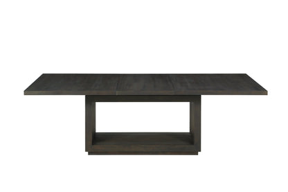 Rechthoekige eettafel Oxford in basalt grijs.