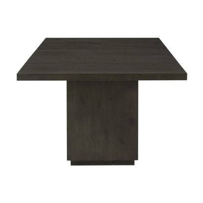 Rechthoekige eettafel Oxford in basalt grijs.