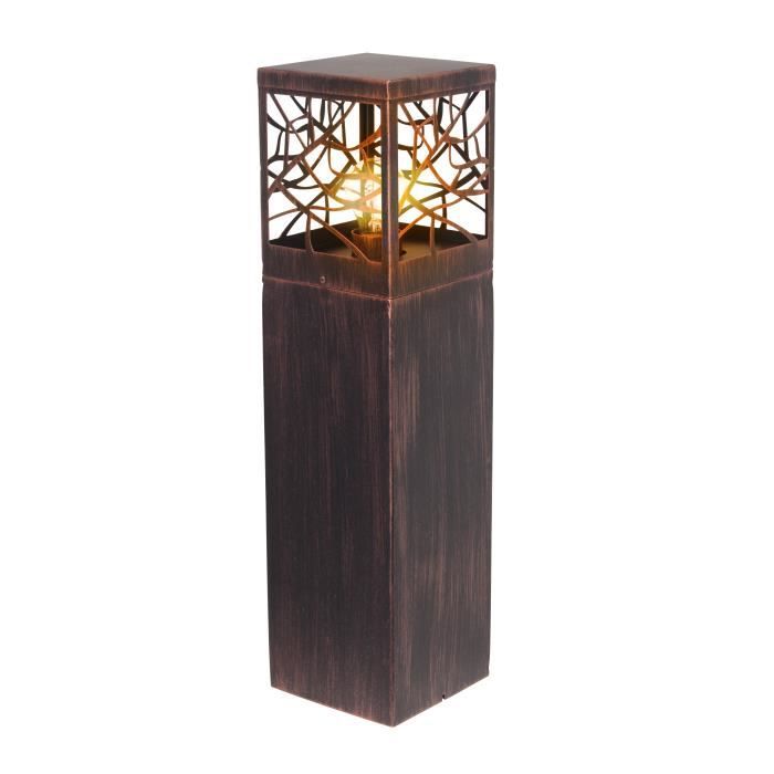 BRILLIANT - WHITNEY Outdoor Post Light - roestkleur - metaal/kunststof E27 1x52W
