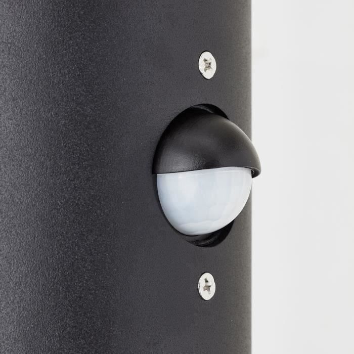 Sergioro Outdoor Wandlamp 2L met detector, Depoli Zwart, 2x27 20W, bol niet inbegrepen