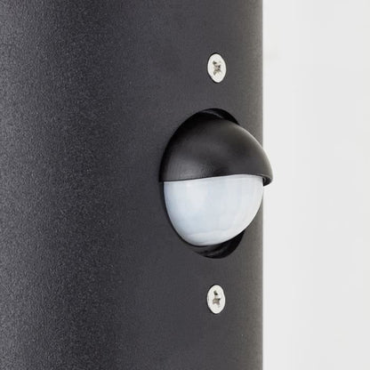 Sergioro Outdoor Wandlamp 2L met detector, Depoli Zwart, 2x27 20W, bol niet inbegrepen