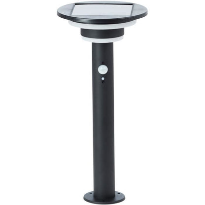 Buitenterminal - BRILLIANT - GARVINA - LED en zonne-energie - Bewegingssensor - Roestvrij staal en kunststof - 4 W - Zwart