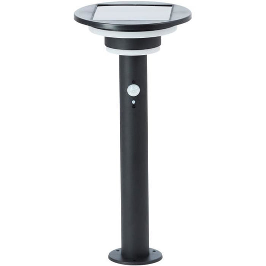 Buitenterminal - BRILLIANT - GARVINA - LED en zonne-energie - Bewegingssensor - Roestvrij staal en kunststof - 4 W - Zwart
