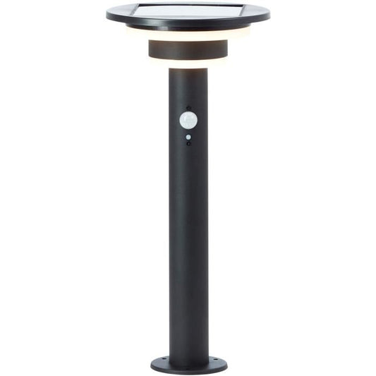 Buitenterminal - BRILLIANT - GARVINA - LED en zonne-energie - Bewegingssensor - Roestvrij staal en kunststof - 4 W - Zwart
