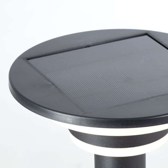 Buitenterminal - BRILLIANT - GARVINA - LED en zonne-energie - Bewegingssensor - Roestvrij staal en kunststof - 4 W - Zwart