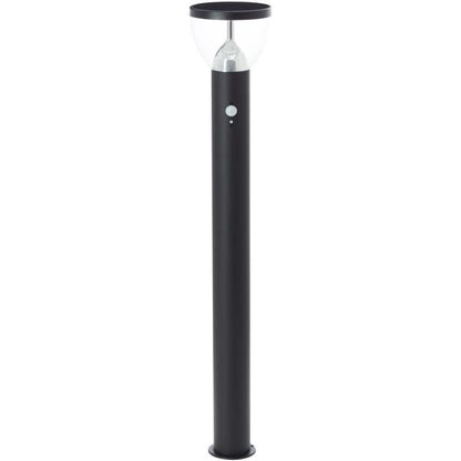 Buitenpaal - BRILLIANT - TULP - LED en zonne-energie - Bewegingssensor - Roestvrij staal en kunststof - 4 W - Zwart