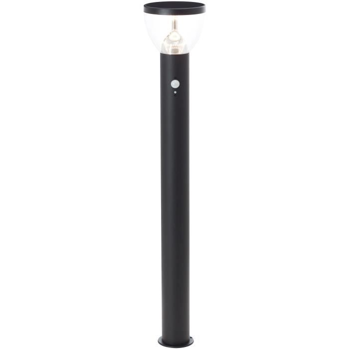 Buitenpaal - BRILLIANT - TULP - LED en zonne-energie - Bewegingssensor - Roestvrij staal en kunststof - 4 W - Zwart