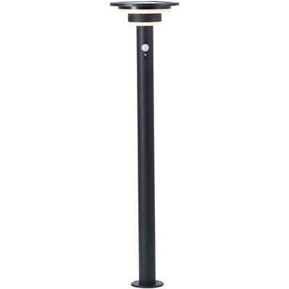 Buitenpaal - BRILLIANT - GARVINA - LED en zonne-energie - Bewegingssensor - Roestvrij staal en kunststof - 4 W - Zwart