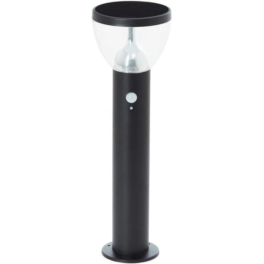 Buitenterminal - BRILLIANT - TULIP - LED en zonne-energie - Bewegingssensor - Roestvrij staal en kunststof - 4 W - Zwart