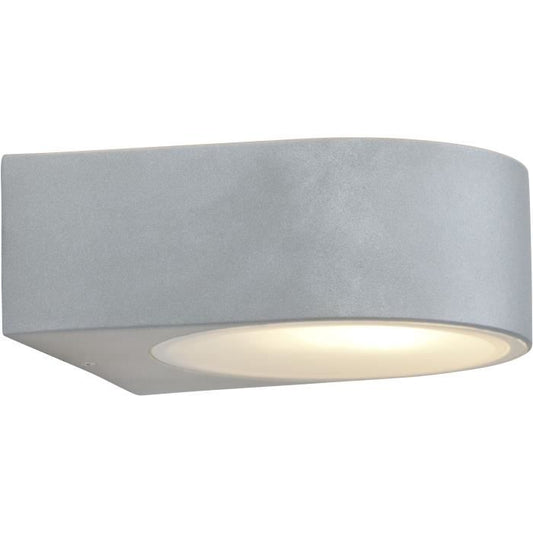 BRILLIANT - TYLER Buiten wandlamp - titanium kleur - metaal/glas E27 1x60W